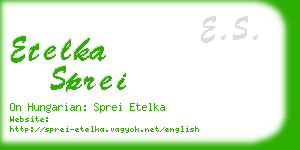 etelka sprei business card